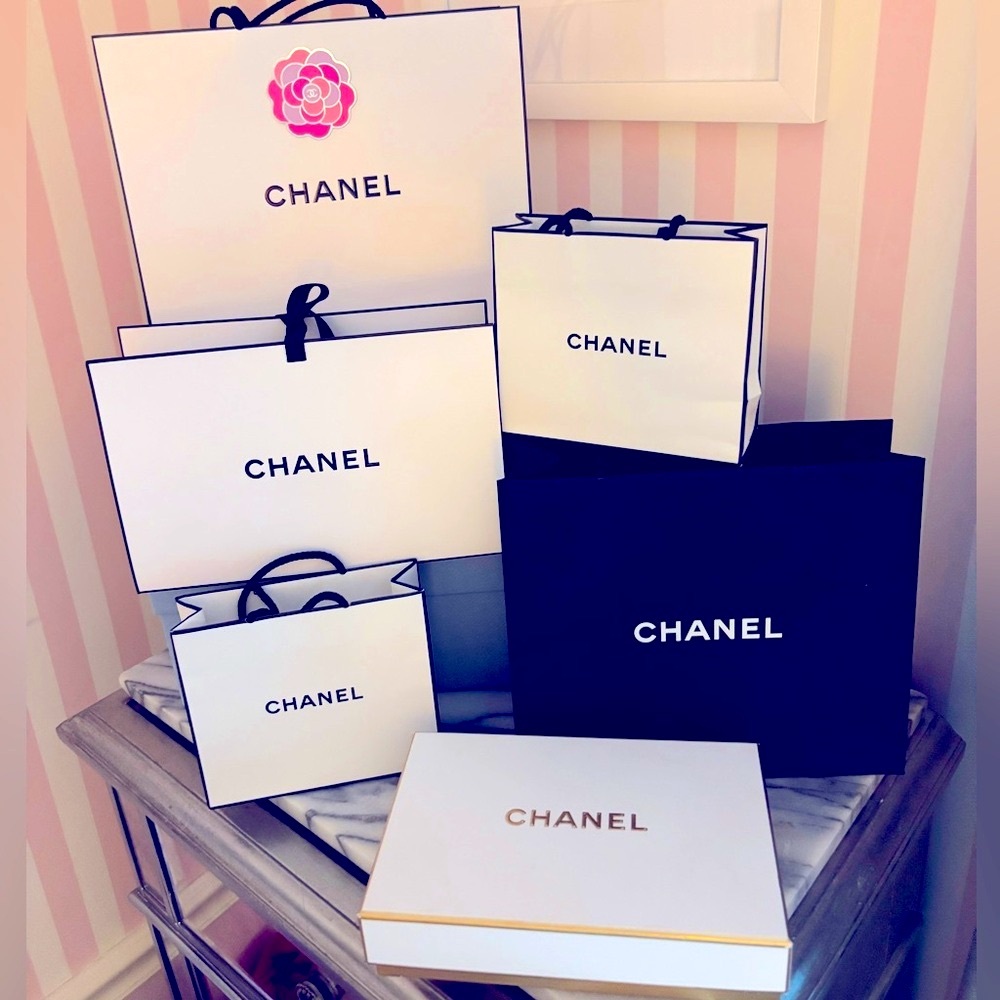 CHANEL Gift Bag & Box Bundle